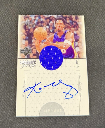 2000 Kobe Bryant UD Upper Deck Pros And Prospects Signature Jersey Patch Auto UD Game Worn Autograph