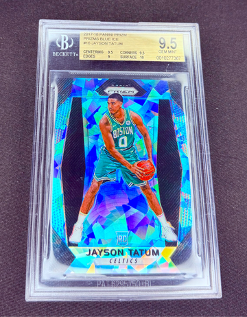 2017 Jayson Tatum Panini Prizm Blue Cracked Ice Rookie /99 BGS 9.5 #16 Prizms SP RC