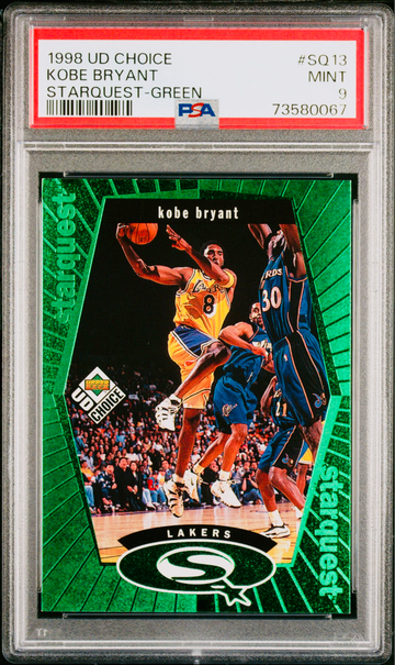 1998 Kobe Bryant UD Choice Starquest Green PSA 9 #SQ13 Upper Deck Star Emerald Quest