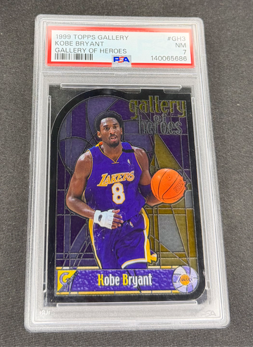 1999 Kobe Bryant Topps Gallery Art Stained Glass Of Heroes PSA 7 #GH3 Hero