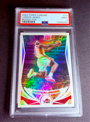 2004 LeBron James Topps Chrome Refractor PSA 9 #23 Refractors 2nd Year SP LBJ RARE