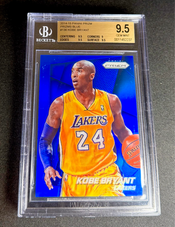 2014 Kobe Bryant Panini Prizm True Blue Solid 70/99 BGS 9.5 GEM MINT #136 Prizms KB SP