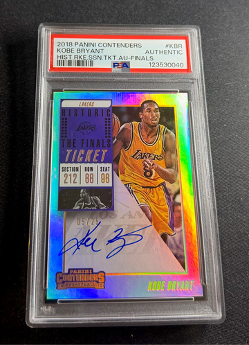 2018 Kobe Bryant Contenders The Finals Auto /25 PSA AUTH Historic Autograph Holo Ticket Panini SP