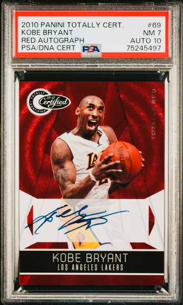 2010 Kobe Bryant Totally Certified Red Auto /49 PSA 7 10 #69 Autograph Panini SP Signature