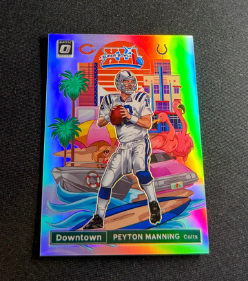 2020 Peyton Manning Donruss Optic Downtown Super Bowl Prizm Vertical #DT-26 SB DOWNTOWN! Panini