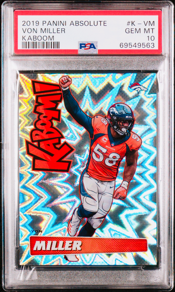 2019 Von Miller Panini Absolute Kaboom Vertical PSA 10 #K-VM KABOOM! Holo SP GEM MINT FOOTBALL