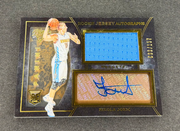 2015 Nikola Jokic Panini Black Gold Rookie Patch Jersey Auto RPA /157 #22 Autograph & SP RC