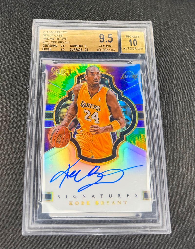 2017 Kobe Bryant Select Tie Dye Prizm Signatures Auto 21/25 BGS
