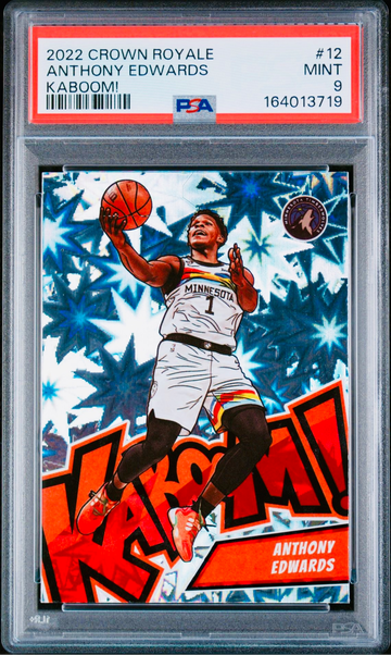 2022 Anthony Edwards Panini Crown Royale Kaboom Vertical PSA 9 #12 KABOOM! ANT SP MINT