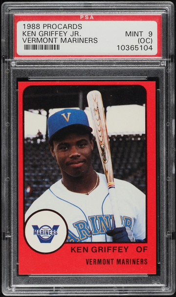 1988  Ken GRIFFEY Jr  PROCARDS VERMONT  PSA 9 OC