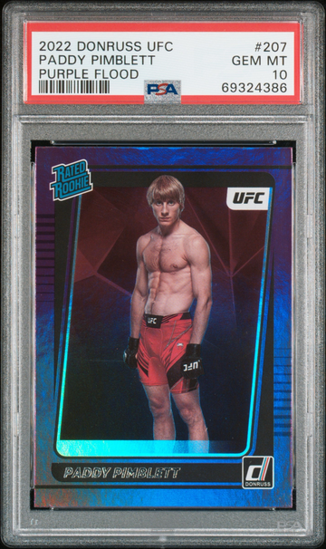 2022 Donruss UFC Paddy Pimblett Purple Flood 