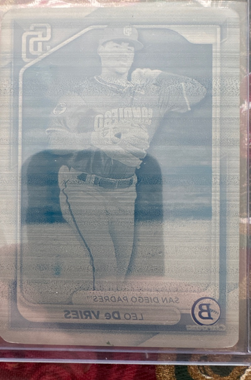 2024 bowman chrome cyan printing plate Leo deVries 1/1