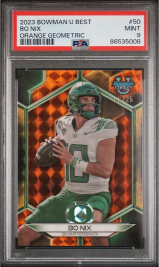 BO NIX - 2023 BOWMAN U BEST ORANGE GEOMETRIC 