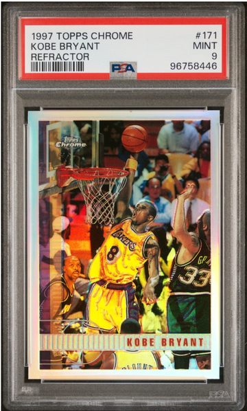 1997 Topps Chrome Refractor Kobe Bryant PSA 9