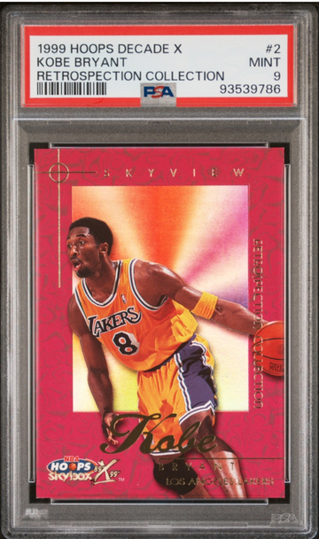 1999 Hoops Kobe Bryant Retrospection Collection PSA 9 POP 10