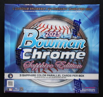2025 Bowman Chrome Baseball SAPPHIRE Box - New, Sealed, Unopened - In Hand