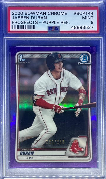 2020 Bowman Chrome Jarren Duran Prospects Purple Refractor PSA 10 Rookie