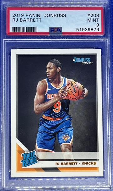 2019 Panini Donruss RJ Barrett PSA 9 Rookie