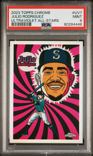 2023 TOPPS CHROME JULIO RODRIGUEZ ULTRAVIOLET ALL-STARS MINT PSA 9 CASE HIT RARE SSP