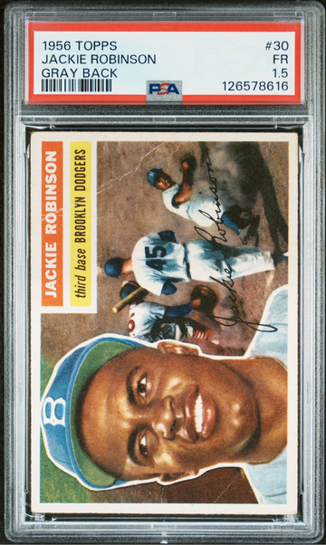 1956 TOPPS JACKIE ROBINSON #30 GRAY BACK PSA 1.5