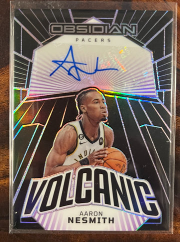 2022-23 Obsidian Volcanic Signatures Electric Purple Aaron Nesmith /75