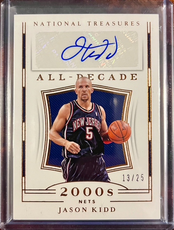 2018-19 National Treasures All-Decade Signatures Jason Kidd /25 Auto HOFer