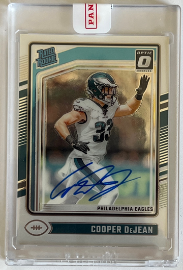 2024 Optic Cooper DeJean Rated Rookie Auto On Card - Panini Sealed /325