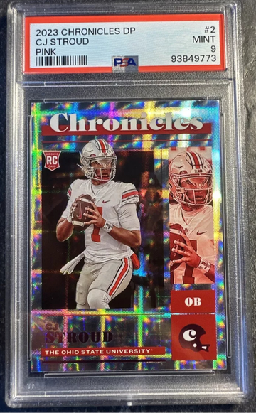2023 Chronicles Draft Picks PINK Prism CJ Stroud Rookie Card RC PSA 9 MINT Grade