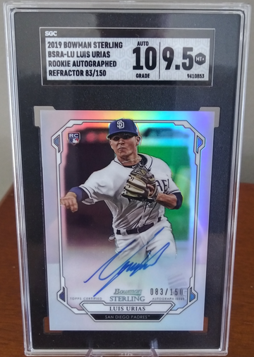 2019 Bowman Sterling Luis Urias Refractor Auto RC /150 SGC Mint+