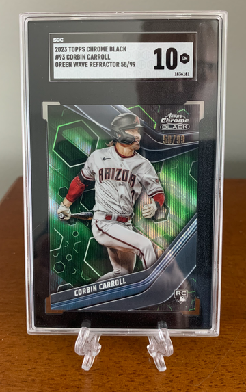 2023 Topps Chrome Black Corbin Carroll Green Wave Refractor RC /99 SGC 10 Gem