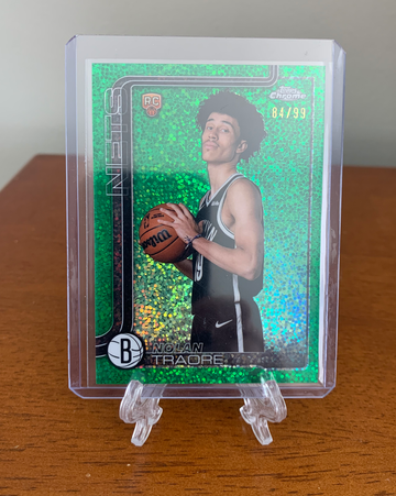 2025 Topps Chrome Nolan Traore Green Speckle RC /99
