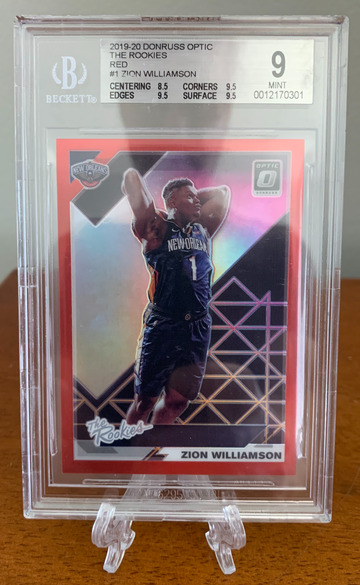 2019 Panini Donruss Optic Zion Williamson the rookies Red Prizm RC /99 BGS 9 Mint