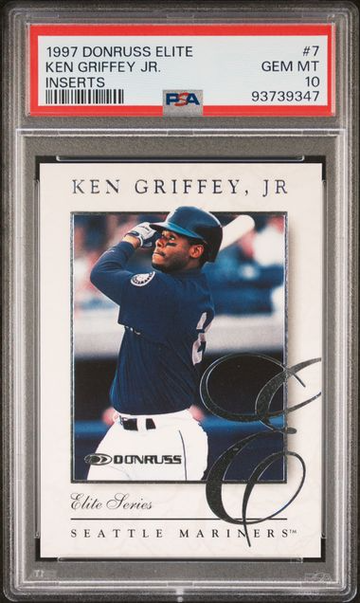 1997 Donruss Elite Inserts #7 Ken Griffey Jr. PSA 10 - pop 58