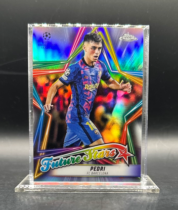 2022 PEDRI FC BARCELONA #FS-2 TOPPS CHROME FUTURE STARS ROOKIE RC CHAMPIONS LEAGUE LA LIGA SPAIN