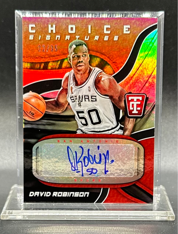 2017-18 DAVID ROBINSON #CS-DRO PANINI TOTALLY CERTIFIED AUTO #/35 SAN ANTONIO SPURS MVP HOF 