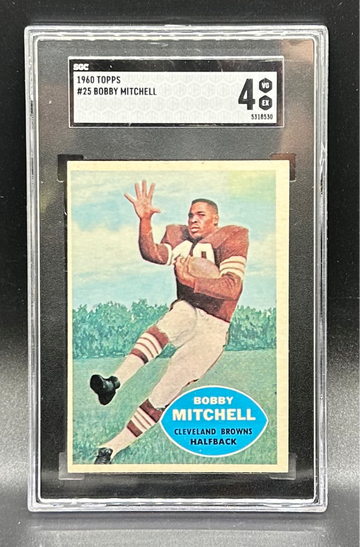 1960 BOBBY MITCHELL HOF #25 TOPPS SGC 4 CLEVELAND BROWNS