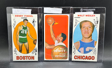 (3) LOT 1969 70 TOPPS TALL BOYS NBA BASKETBALL HENRY FINKEL #34 WALT WESLEY #22 BILL HEWITT #56 