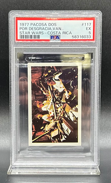 1977 STAR WARS COSTA RICA LUKE SKYWALKER PRINCESS LEIA ORGANA PACOSA DOS #117 PSA 5 SSP