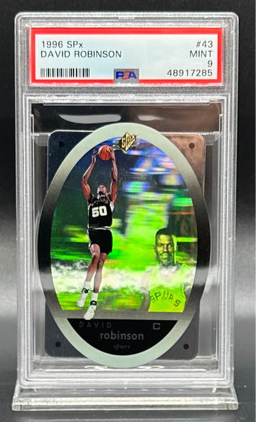 1996 DAVID ROBINSON #43 UPPER DECK SPX PSA 9 SAN ANTONIO SPURS MVP HOF