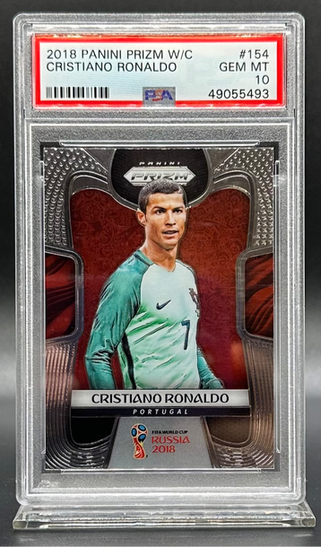 2018 CRISTIANO RONALDO #154 PANINI PRIZM WORLD CUP PSA 10 REAL MADRID MANCHESTER UNITED PORTUGAL