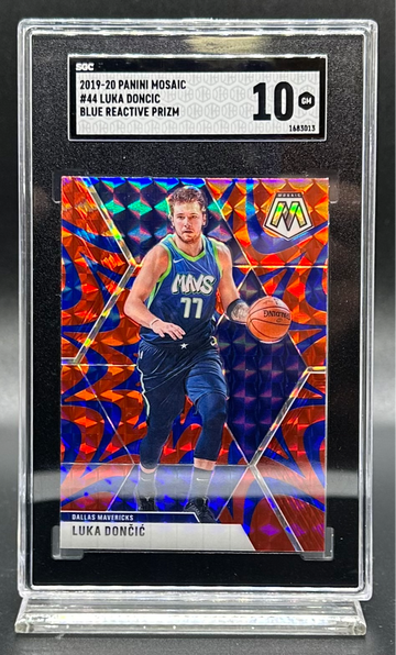 2019 LUKA DONCIC #44 PANINI MOSAIC BLUE REACTIVE PRIZM SGC 10 DALLAS MAVERICKS 