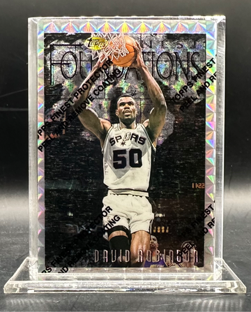 1996-97 Topps Finest David Robinson Refractor with Coating #257 San Antonio Spurs HOF MVP