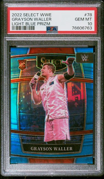 2022 Select WWE Concourse Light Blue Grayson Waller Rookie RC /299 PSA 10 Pop 1