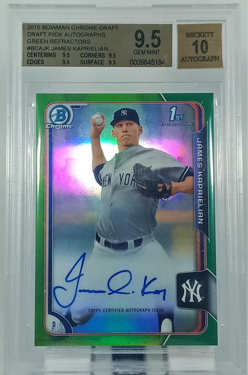 2015 Bowman Chrome James Kaprielian Auto Green