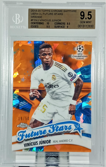 2019-20 Topps Chrome Sapphire UEFA Vinicius Jr Orange