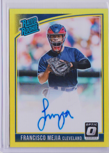 2018 Donruss Optic Francisco Mejia Rated Rookie Auto Gold