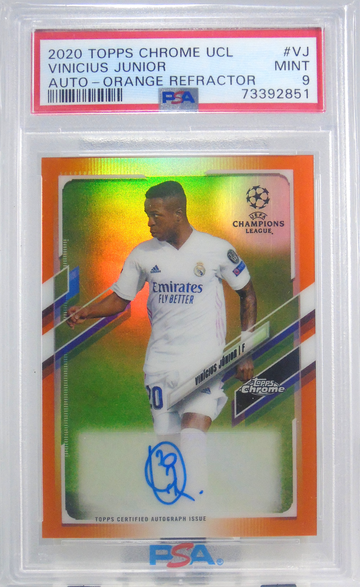 2020 Topps Chrome Vinicius Junior Auto Orange