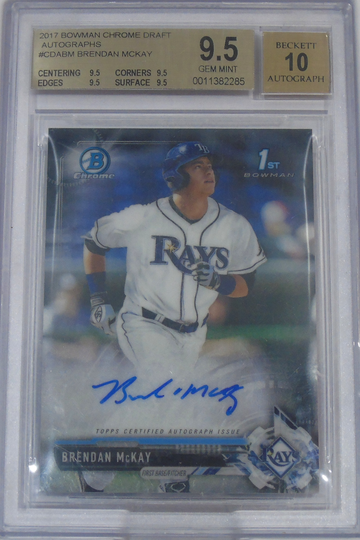 2017 1st Bowman Draft Chrome Auto BGS 9.5 Gem Mint