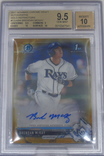 2017 1st Bowman Draft Chrome Gold Auto /50 BGS 9.5 Gem Mint