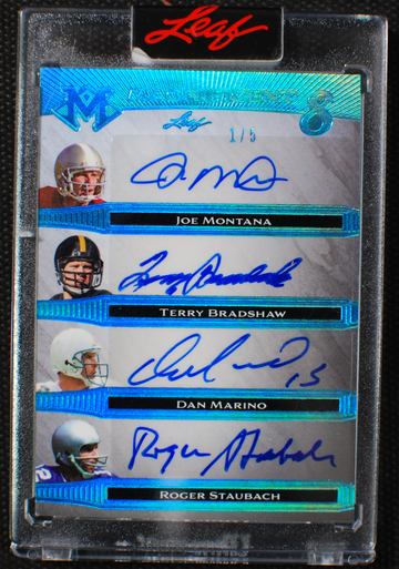 🌟 MARINO MANNING FAVRE MONTANA BREES - 2023 Leaf Magnificence 8 HOF AUTO /5
